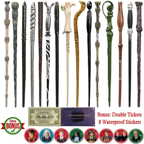 Harry Potter Series Magic Wands with BOX & FREE Hogwarts Train Ticket and Knight Bus Ticket - WOWPRODUCTWORLD