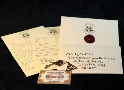 Harry Potter Admission LETTER With FREE Hogwarts Train Ticket and Locket - WOWPRODUCTWORLD