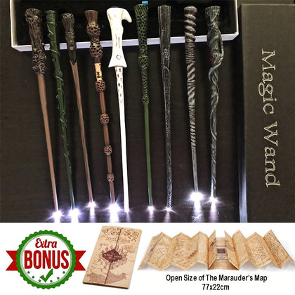 Harry Potter LED WANDS WITH FREE MARAUDER'S MAP - WOWPRODUCTWORLD
